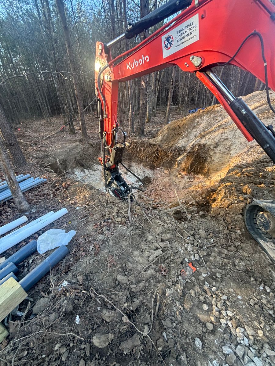 Excavation for TD Dirtworks in Tracy City, TN