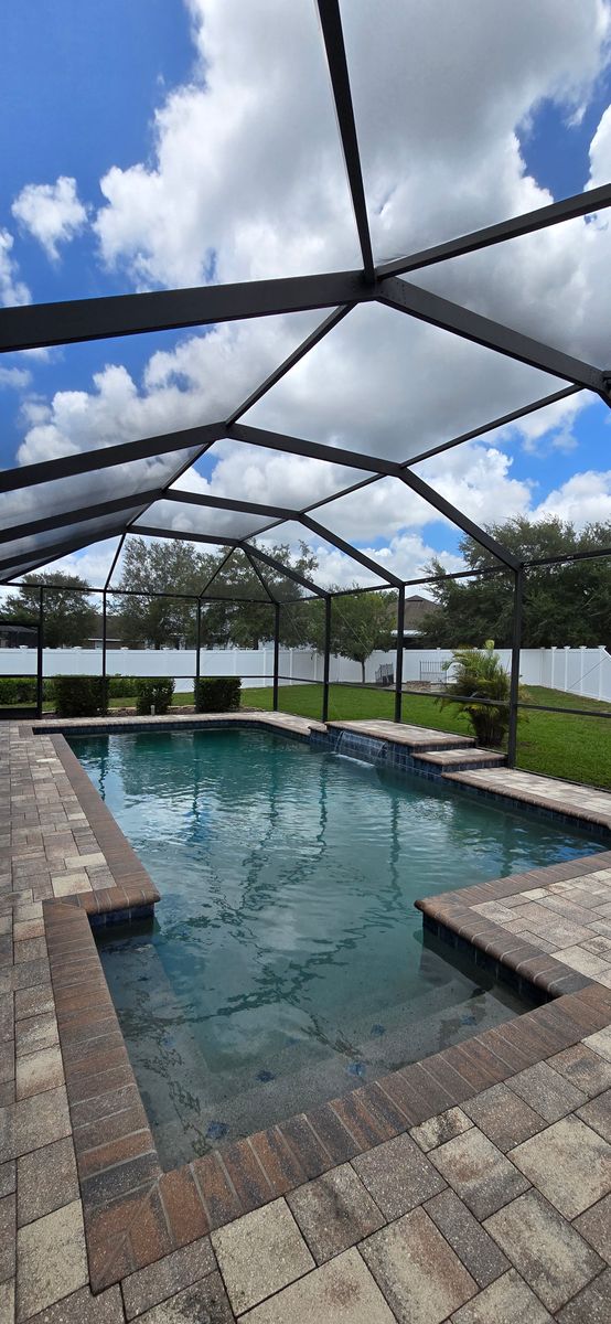 Pool Deck and Pool Cage Cleaning for BLUE STREAM ROOF CLEANING & PRESSURE WASHING  in Tampa, FL