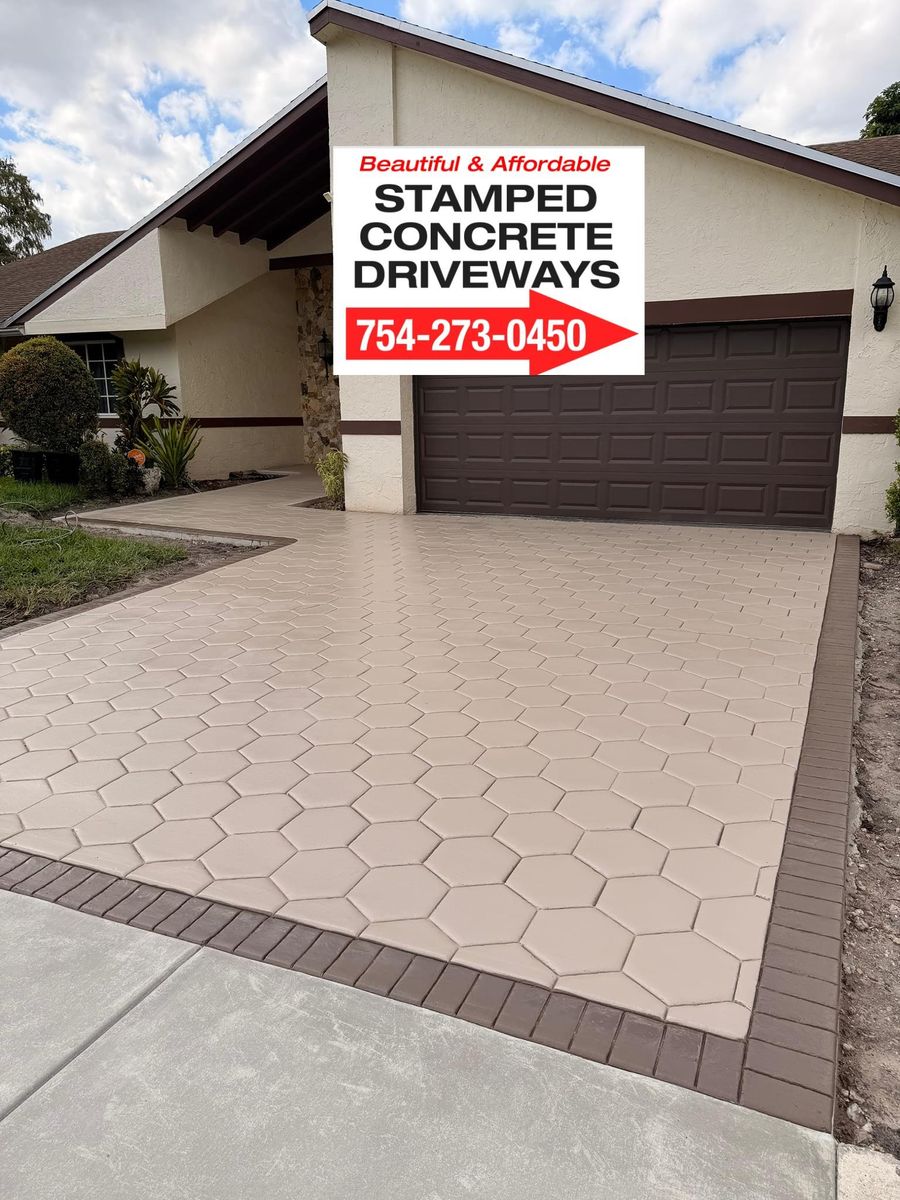 Patio Design & Installation for Beautiful and Affordable Stamped Concrete by Castilla Concrete Finish Design Corp in Sunrise, FL