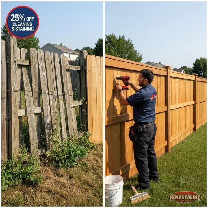 Fence Cleaning and Staining for Fence Medic in Arlington Heights, IL