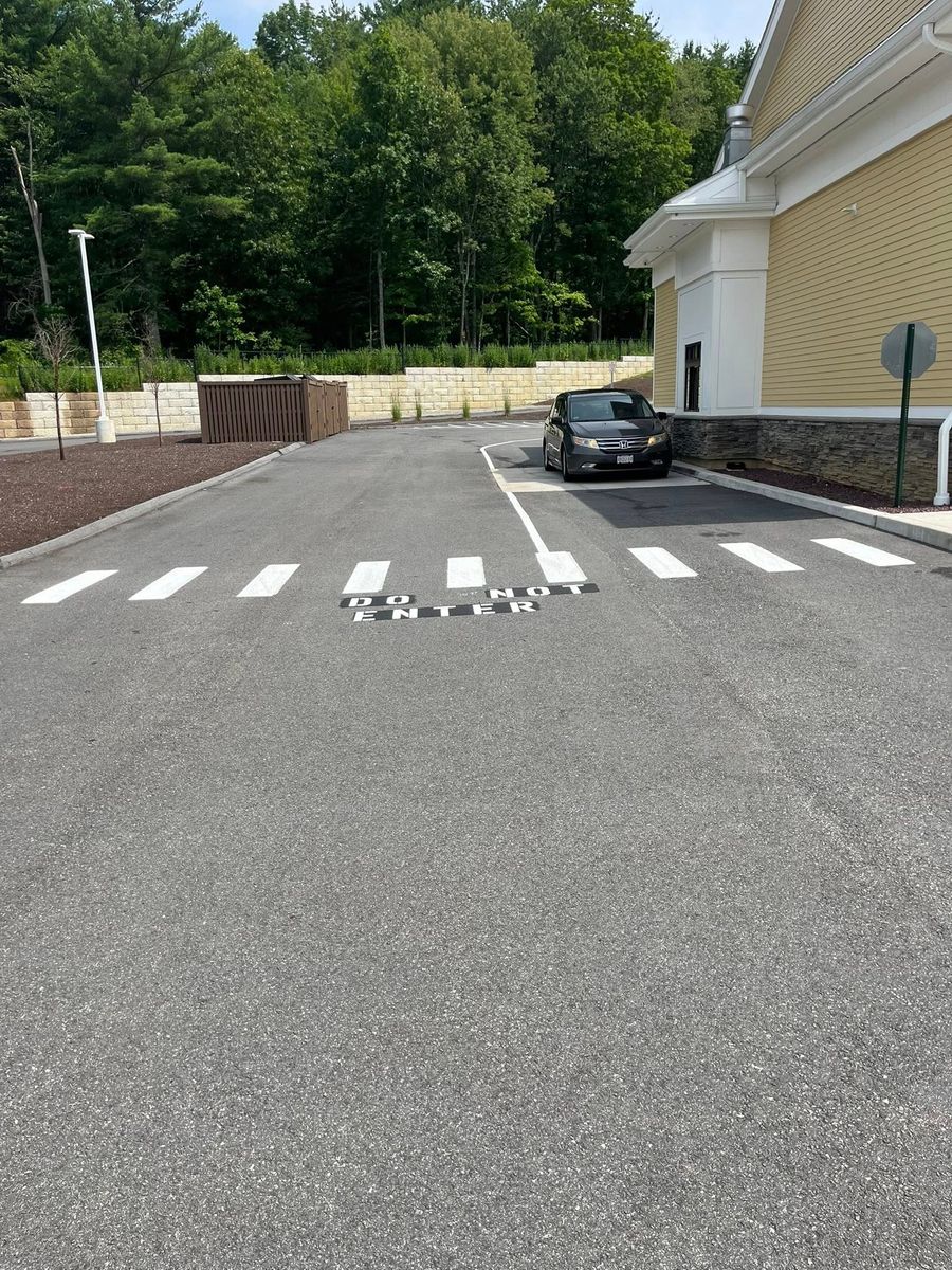 Striping for Cates Sealcoating and Striping in Charlton, MA