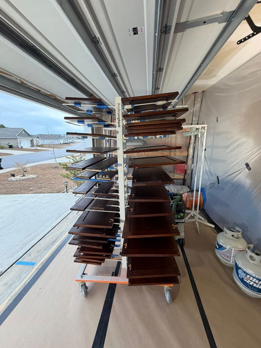 Custom Cabinet Painting for Tony's Prestige Painting in Wilmington, NC