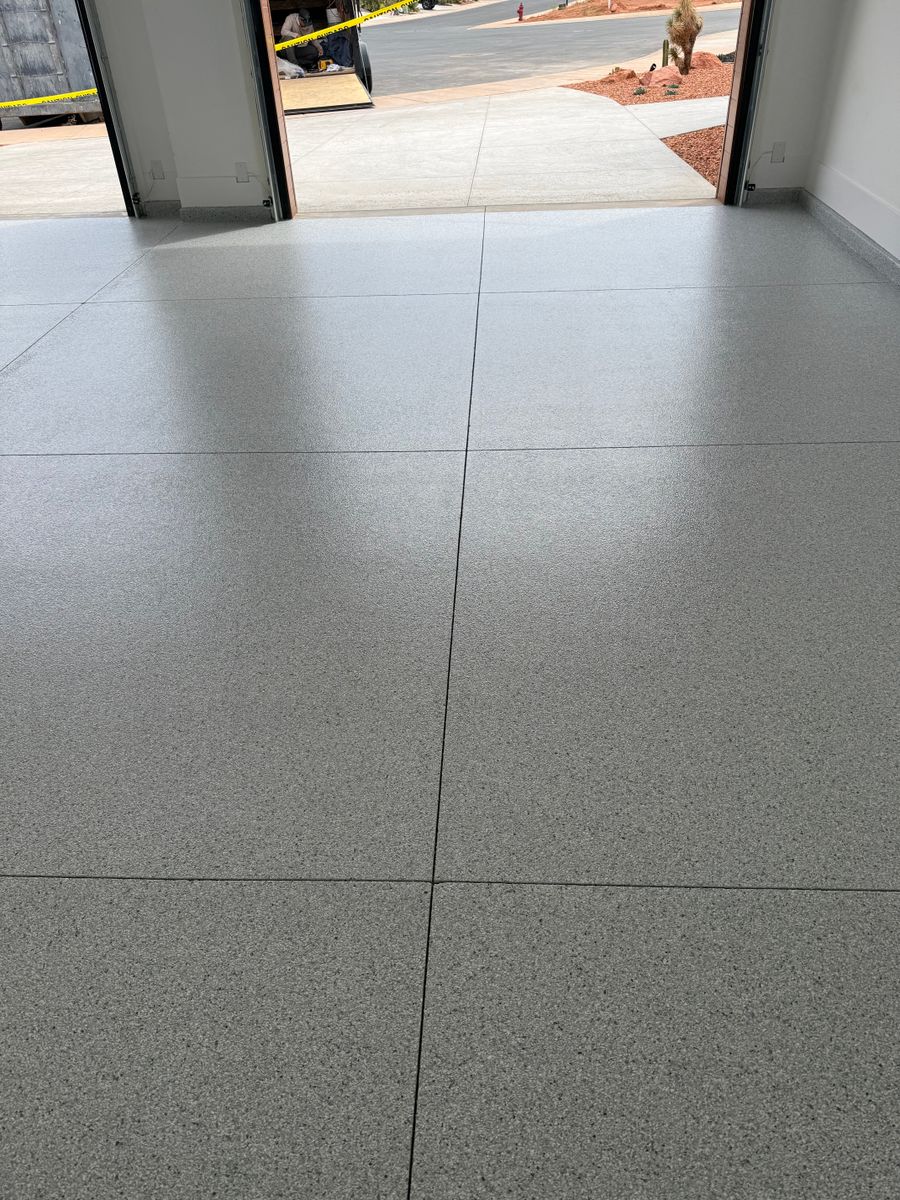 Garage Floor Epoxy and Flakes for CFC Construction LLC in Hurricane, UT