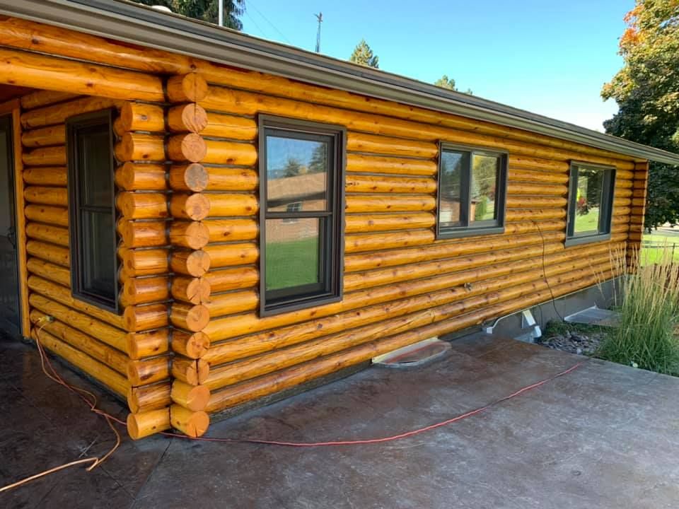 Staining for True Blue Logworks LLC in Corvallis, MT