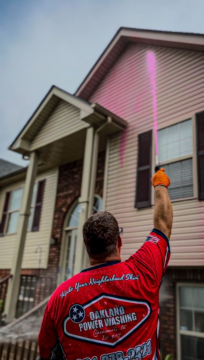 House and Roof Softwash for Oakland Power Washing in Clarksville, TN