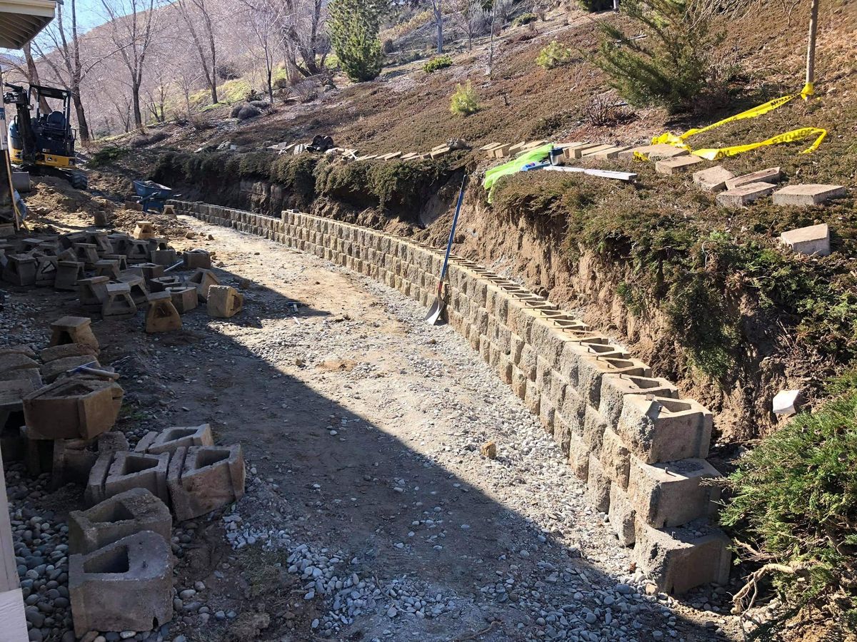 Retaining Wall Construction for Perez Excavation LLC in Monitor, WA