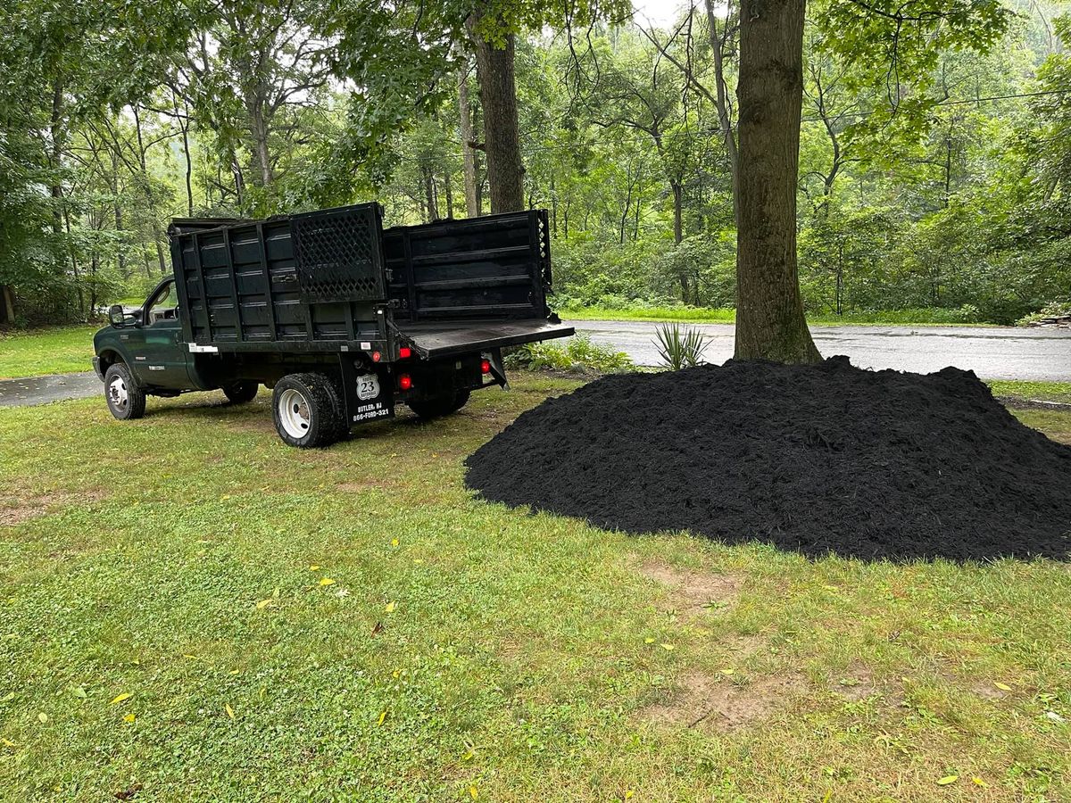 Mulch Installation for Jonathan A. Henne Property Services. in Hamburg, PA