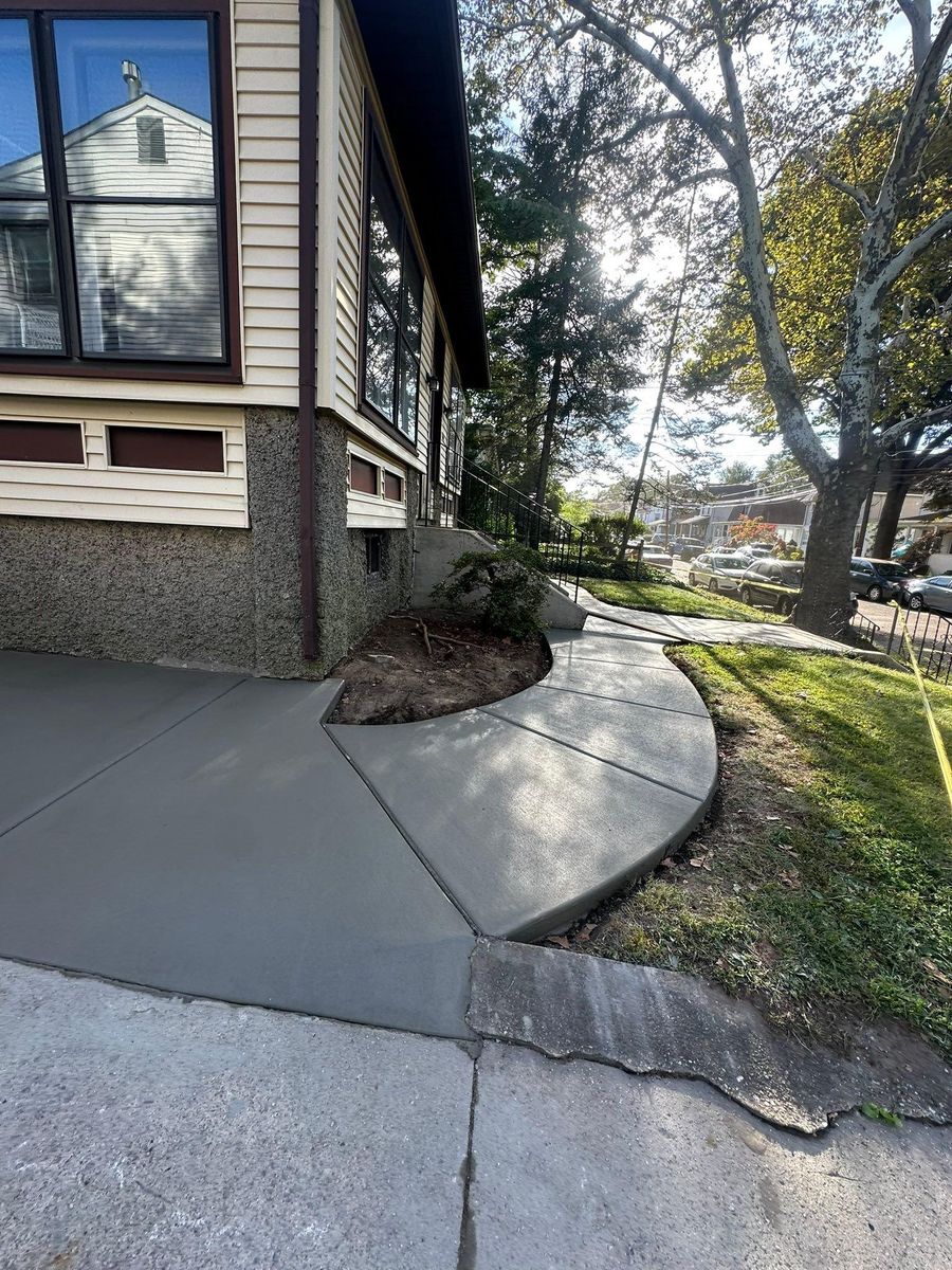 Sidewalk Installation for GV Concrete LLC in Cherry Hill Township, NJ