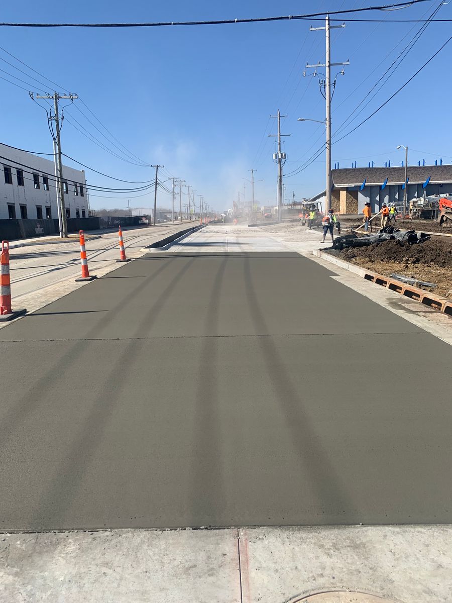 PCC Concrete Pave for Project X Construction LLC in Tulsa, OK