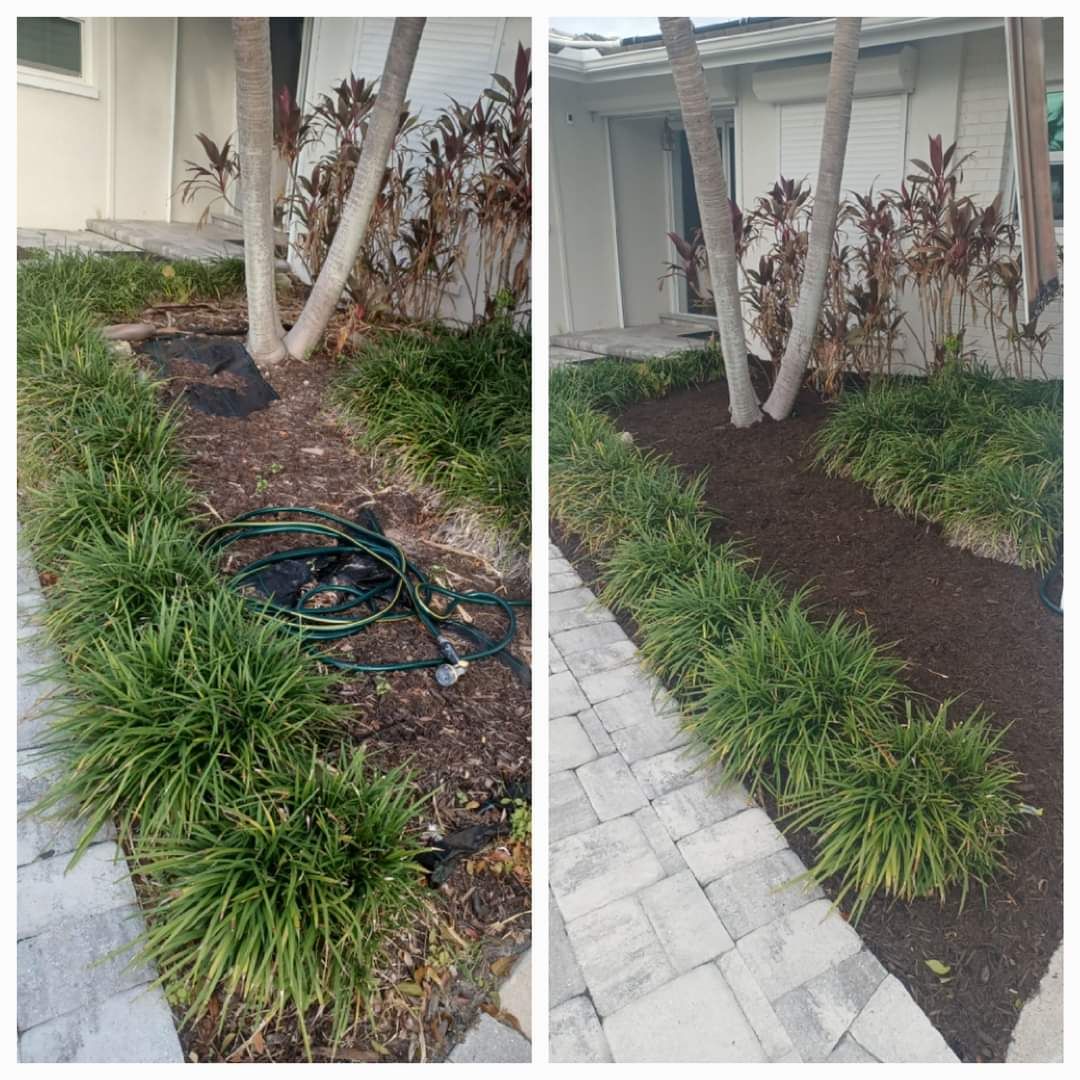 Mulch and Rock Installation for Advanced Landscaping Solutions LLC in Fort Myers, FL