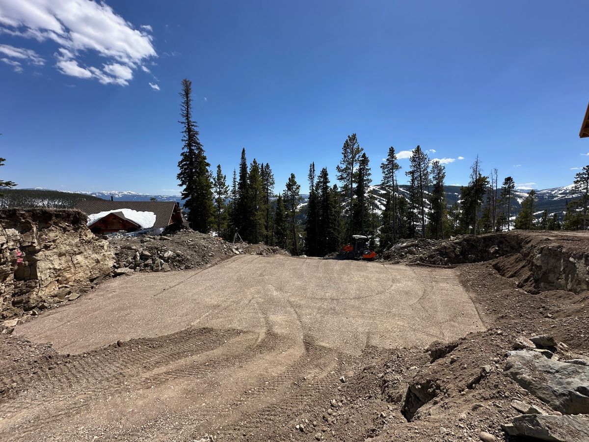 Grading /Dirt Work for R&H Homes in Bozeman, MT