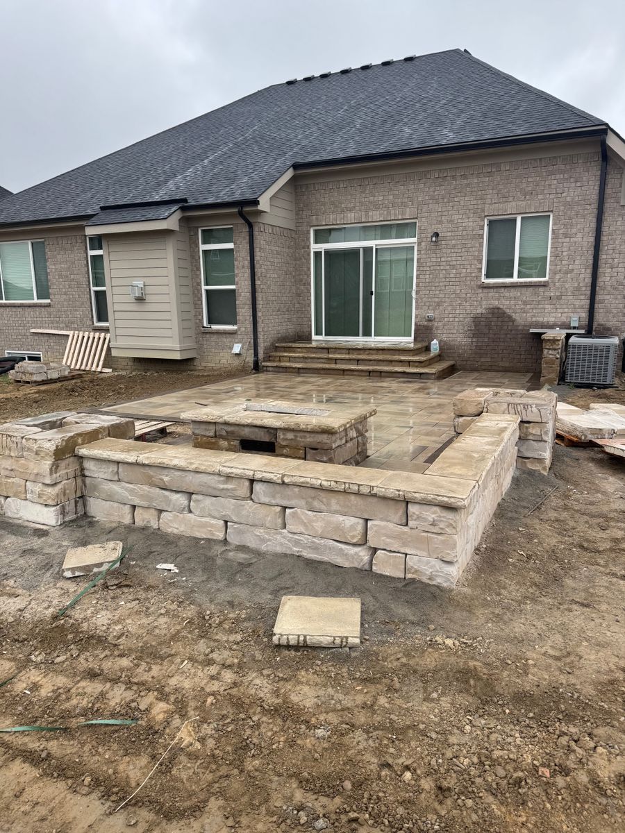 Patio Design & Construction for JA Landscaping in Washington, MI