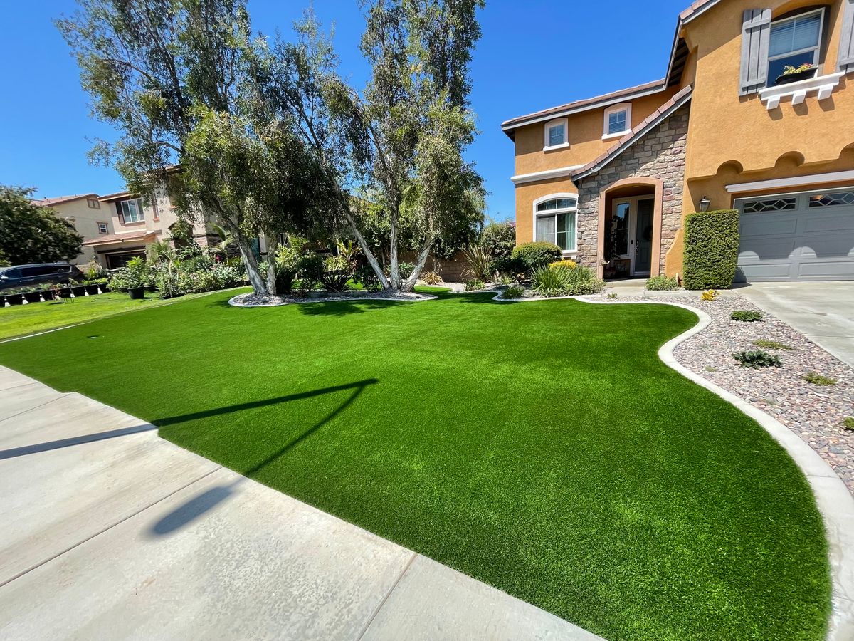 Artificial Turf Installation for Aidan Jade Landscaping in Riverside County, CA