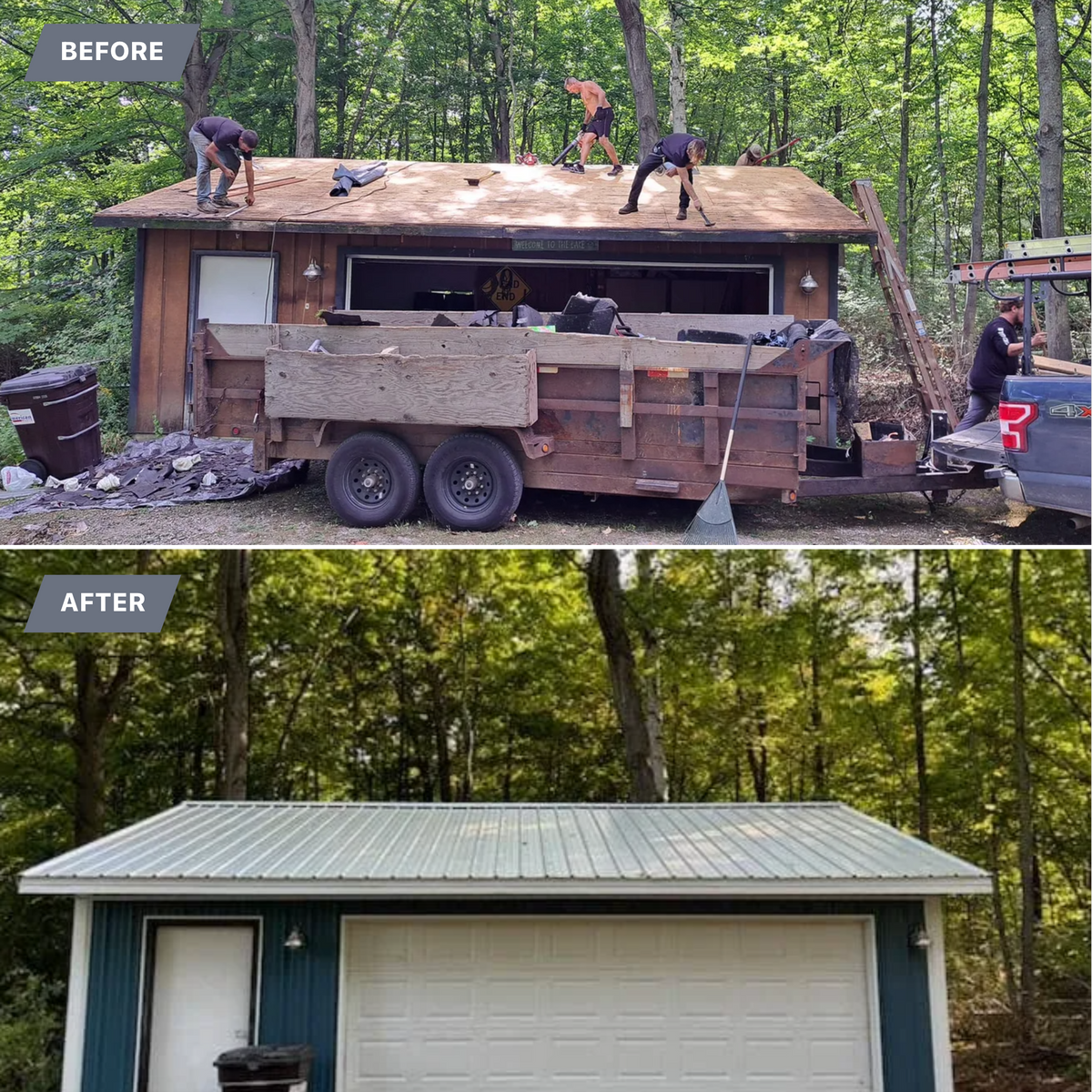 Metal Roof Installation for Houseman's Exteriors in Muir, MI