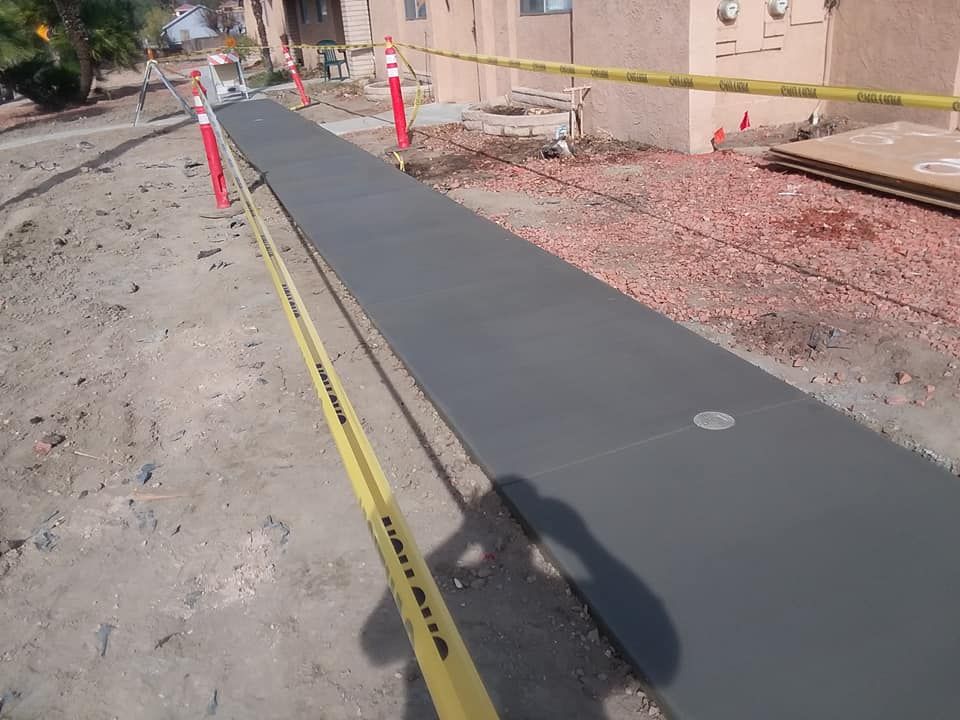 Sidewalk Installation for David Cordrey Concrete Construction in Hemet, CA