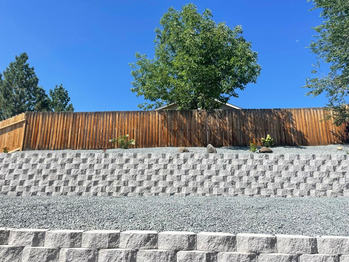 Retaining Wall Construction for Angels Landscaping in Sparks, NV