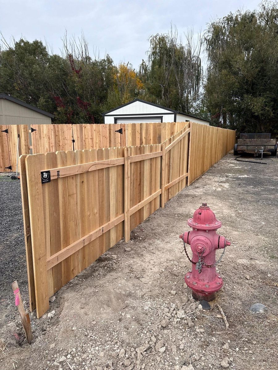 Wood Privacy Fence  for T&H Outdoor Services in Twin Falls, ID