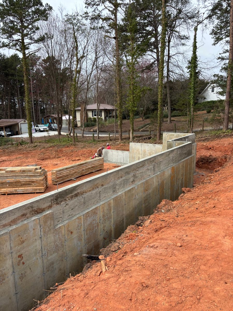 Poured Concrete Walls for Baer & Sons Concrete in Greenwood County, SC