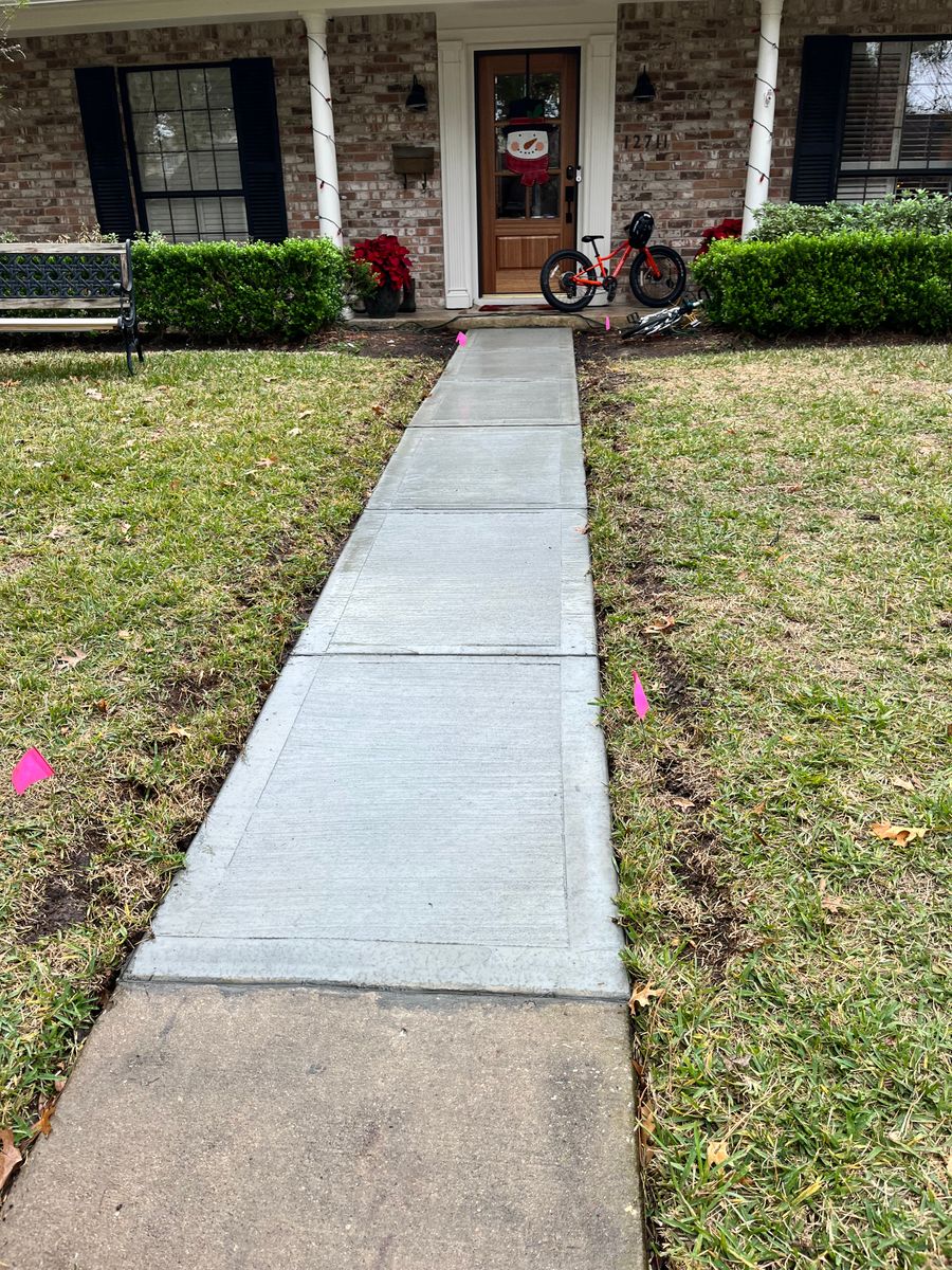 Walkways for BigTex Concrete Construction in Houston, TX