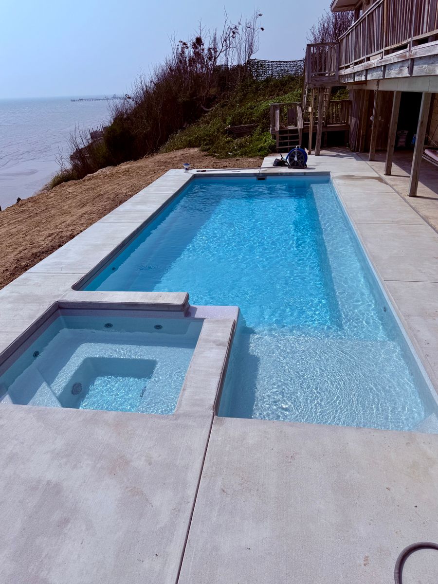 Fiberglass Pool Shells by Liberty Pools for Kinetic Pools in Corpus Christi, TX