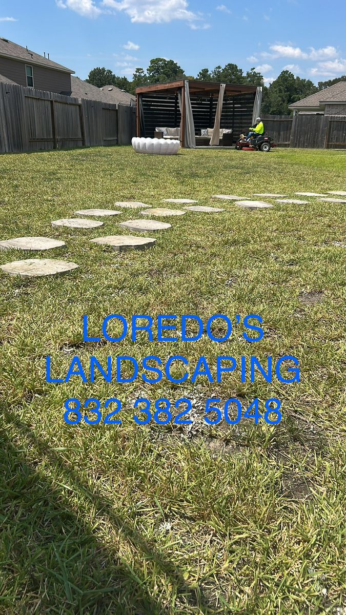 Mowing for Loredo's Landscaping in New Caney, TX