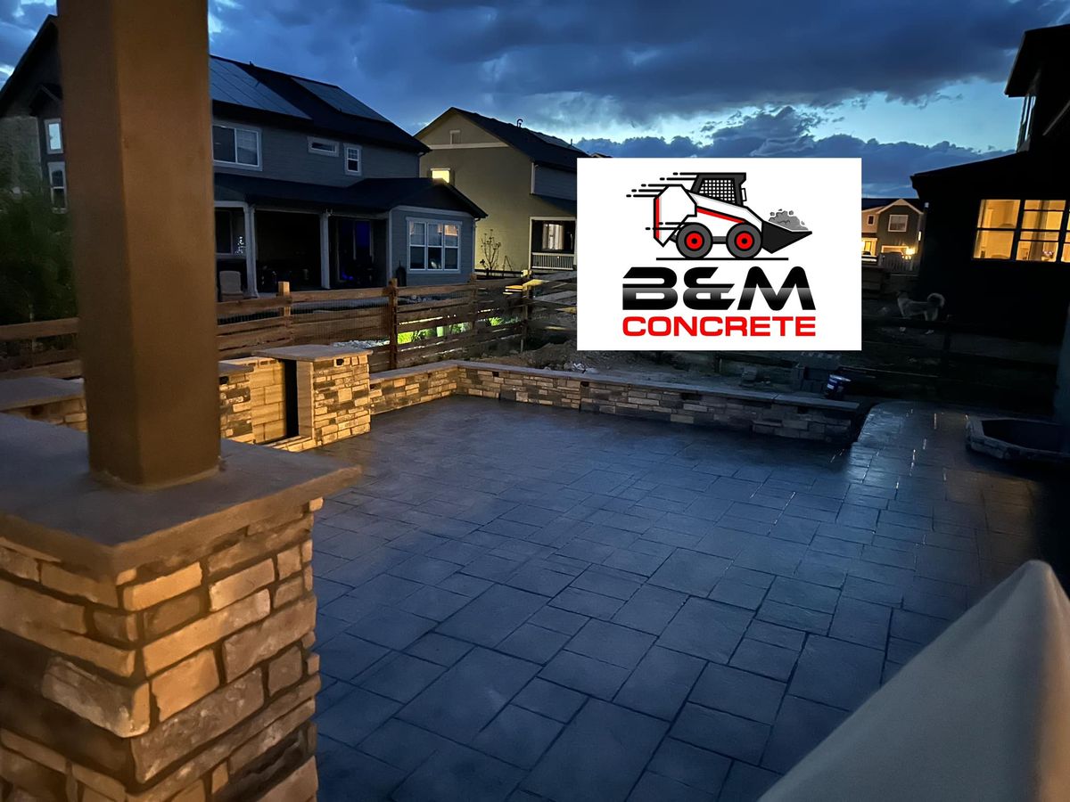 Stamped Concrete Installation for B&M Concrete LLC in Longmont, CO