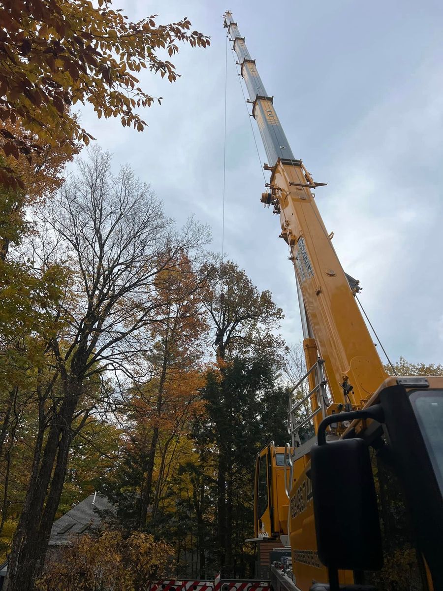 Crane Aided Removal for Abair Tree Service in Weare, NH