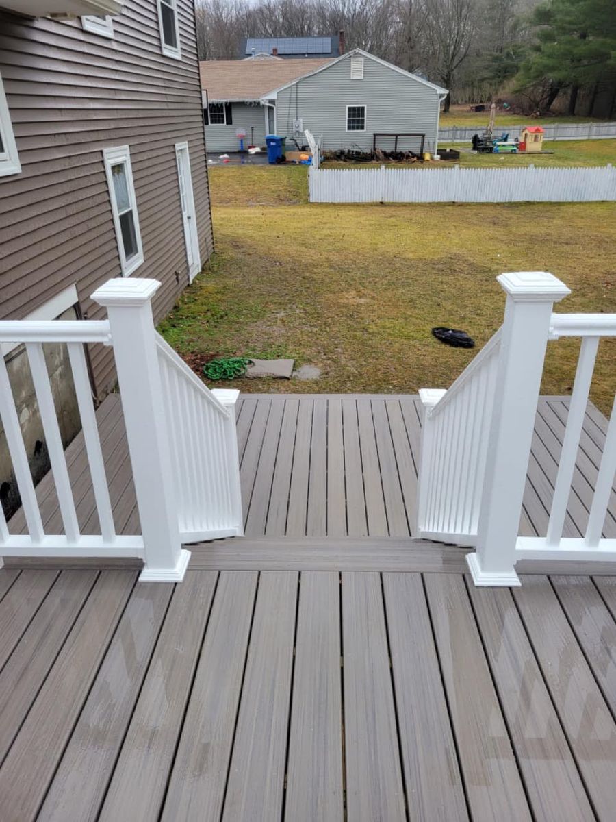 Deck Installation for CV Construction LLC in Hebron, CT