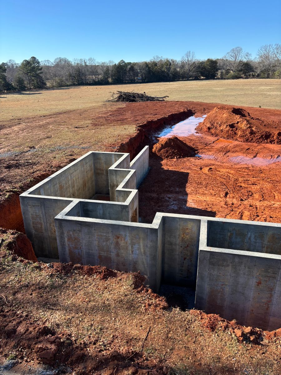 Excavation for Baer & Sons Concrete in Greenwood County, SC