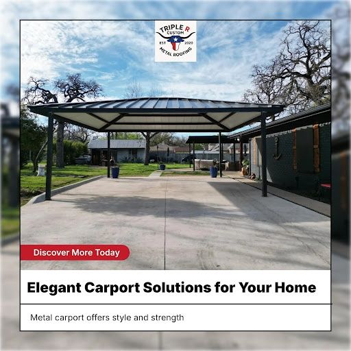 Carport Installation for Triple R Custom Metal Roofing in Fort Worth, TX