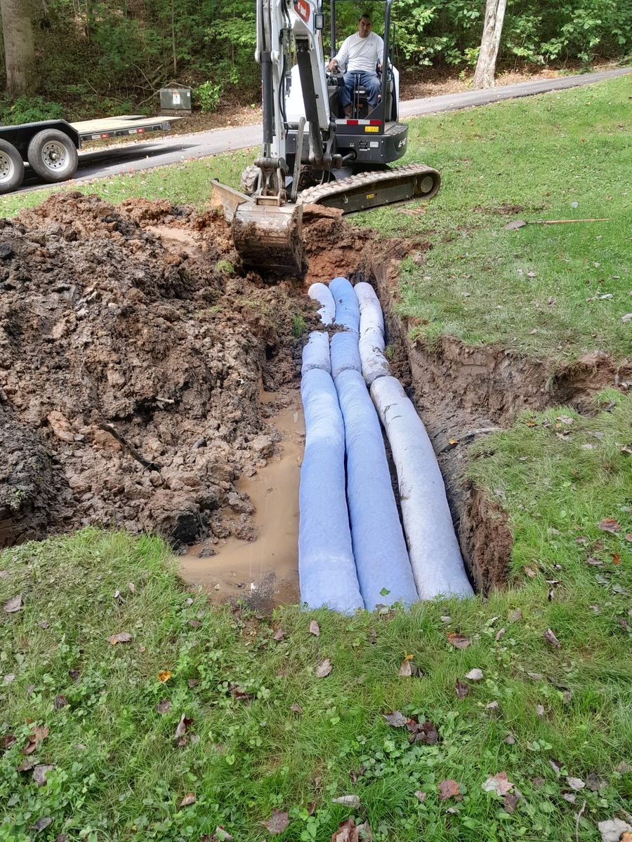 Grading services for Acosta's Stone work in Hendersonville, NC