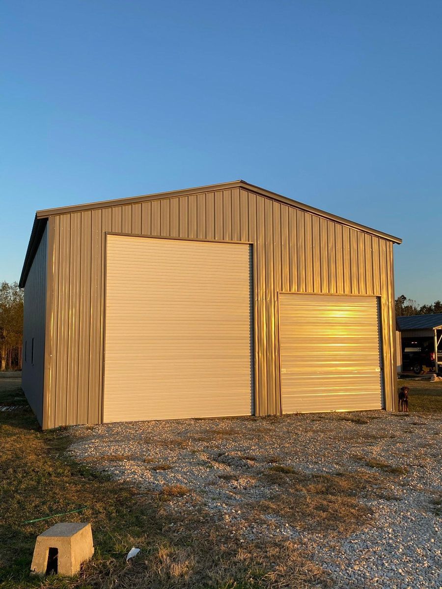 Custom Metal Building Construction for PineyWoods Buildings LLC in Nacogdoches, TX
