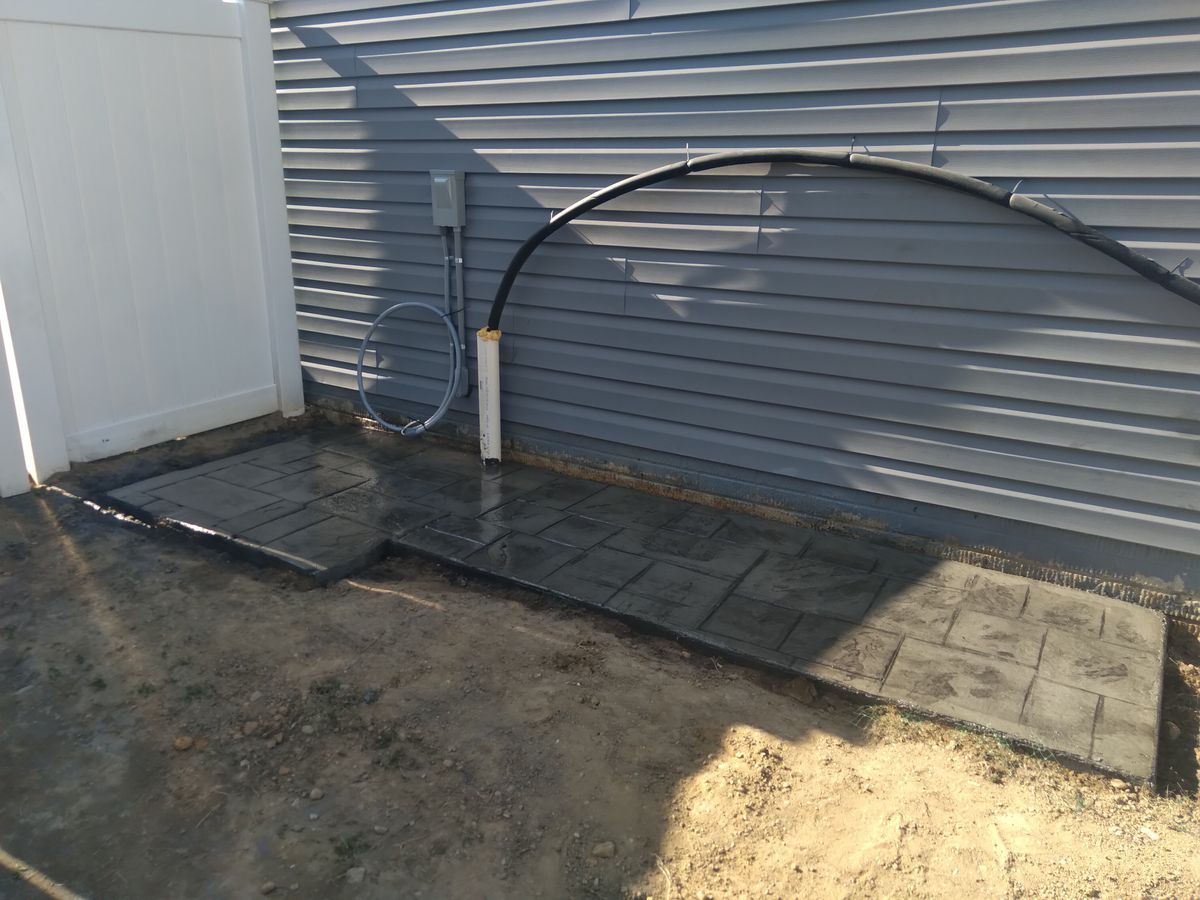 Stamped Concrete Installation for OBH Concrete LLC in Lusby, MD