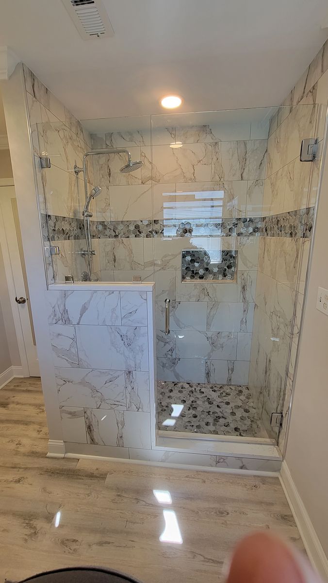 Tile,shower and floor installation for jeo painting llc in Huntsville, AL