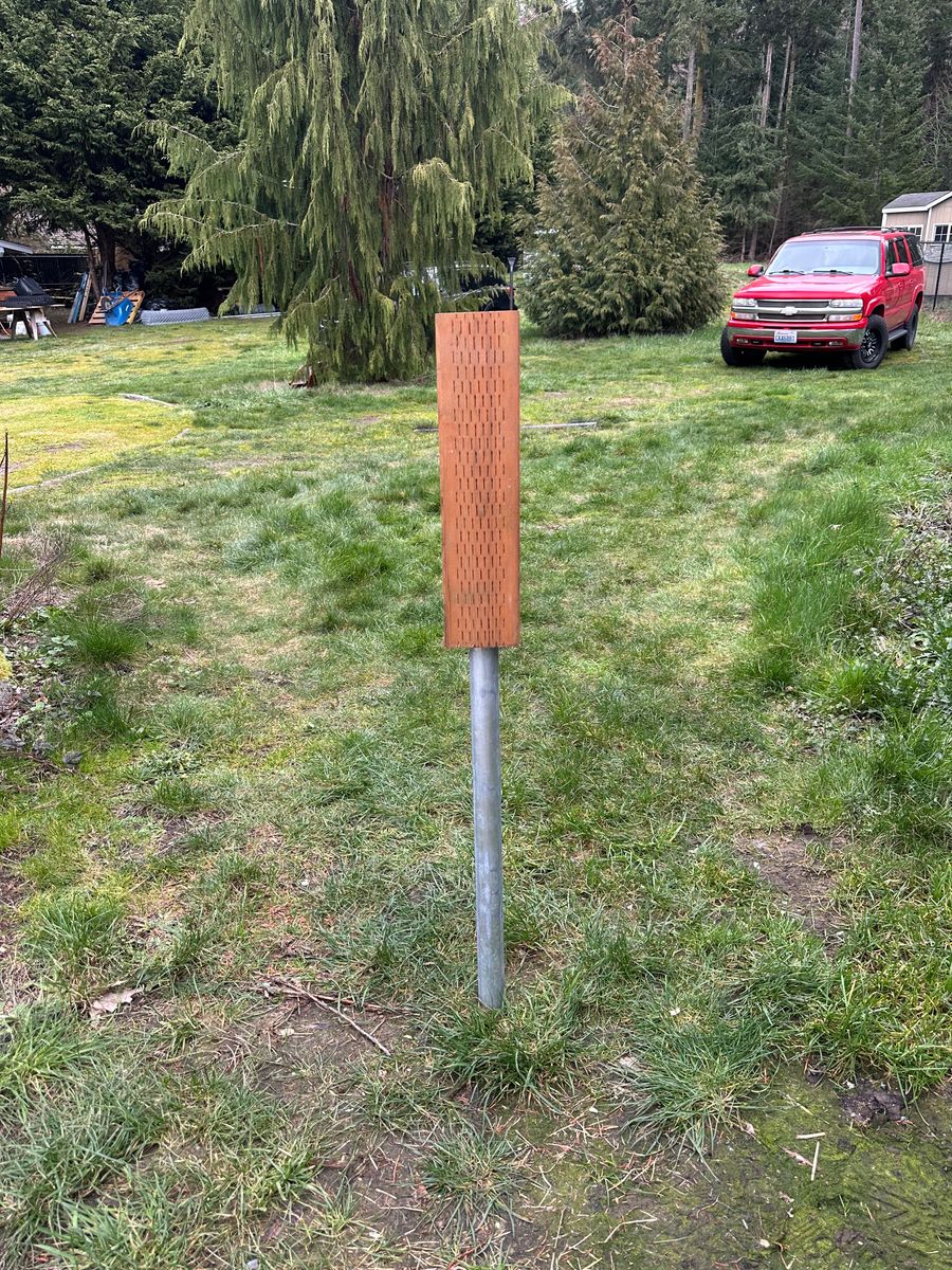 Pipe base post option for McBride and Sons Fence in Camano, WA