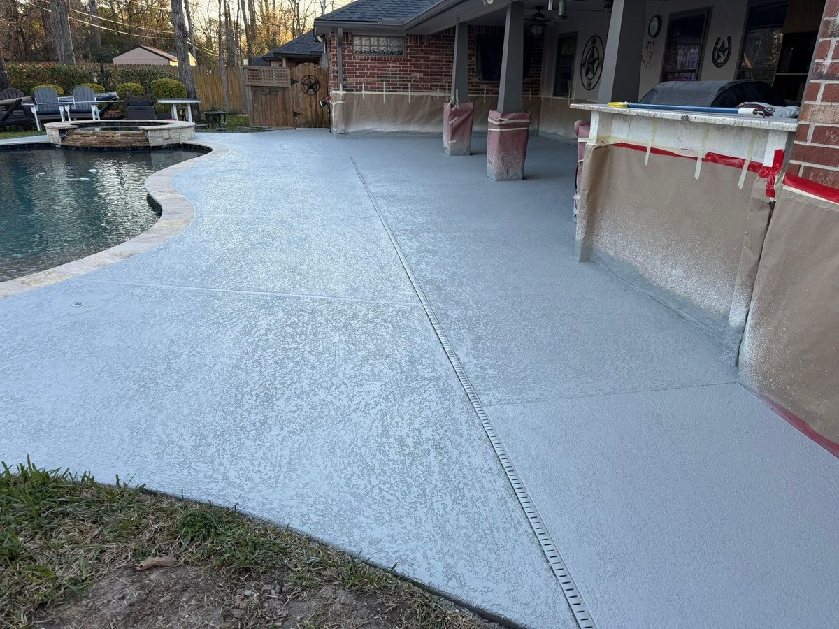 Pool & Patio Restoration for Texas Curb N Borders in Houston, TX