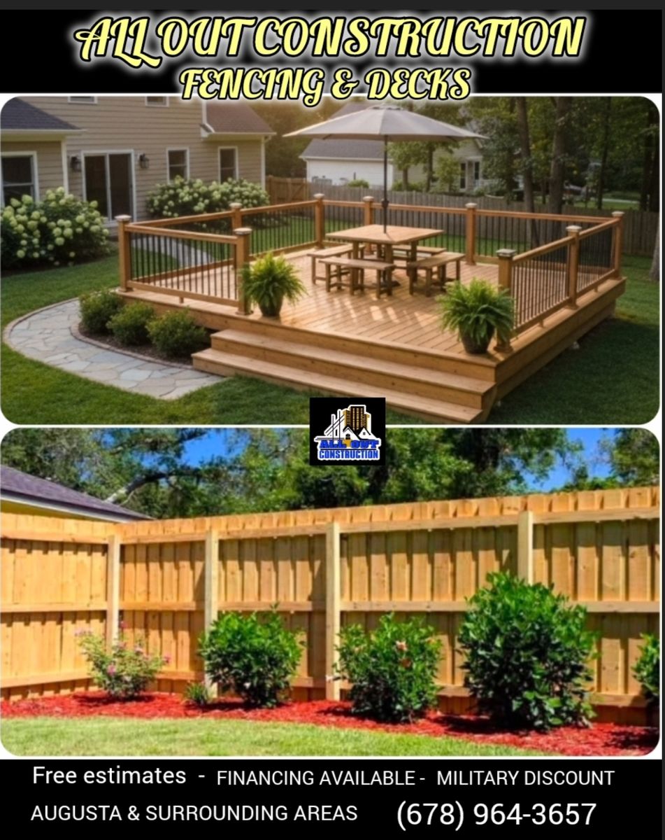 Deck Construction for All Out Construction in Atlanta, GA