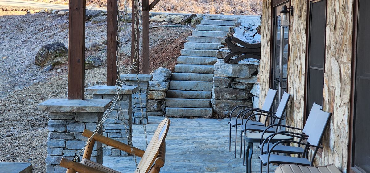 flagstone stone work for Acosta's Stone work in Hendersonville, NC