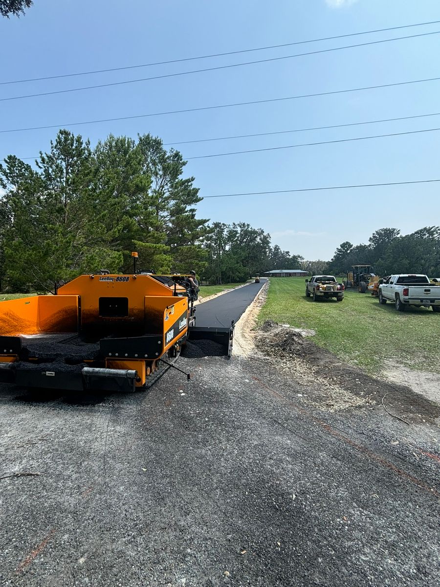 Asphalt Driveway Installation for Lamar Construction in North Central, FL