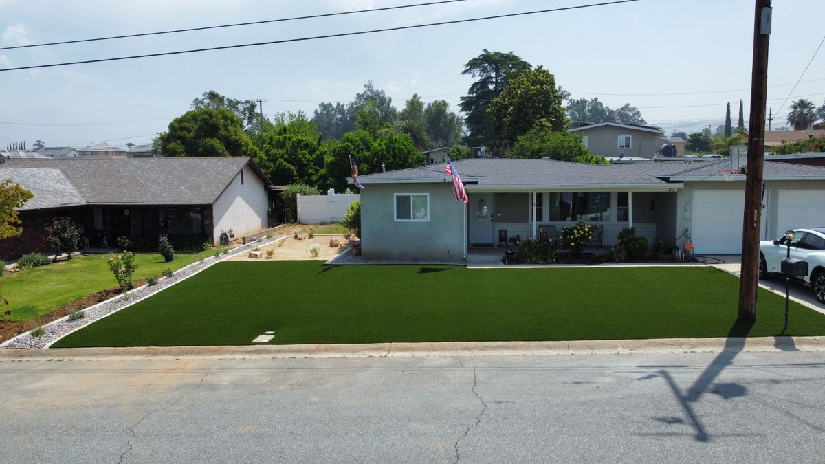 Artificial Turf Installation for Aidan Jade Landscaping in Riverside County, CA