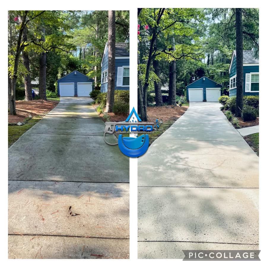 Driveway and Sidewalk Cleaning for Hydro Wash Exteriors LLC in Fayetteville, NC