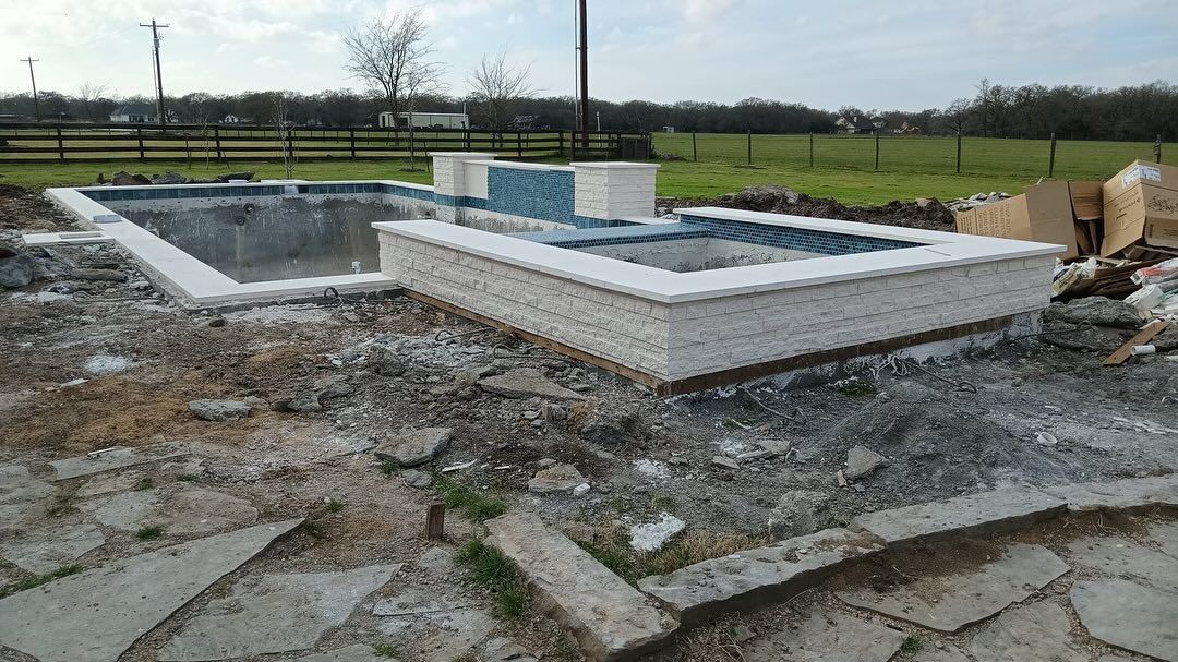 Pool Coping for J & P Construction in Houston, TX