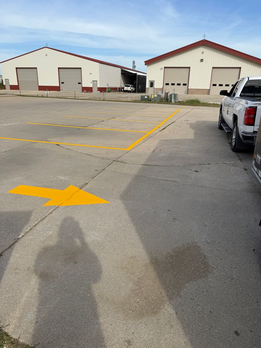 Line Striping for Midwest Line Striping LLC in Spirit Lake, IA