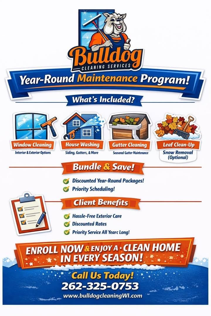 Window Cleaning for Bulldog Cleaning Services in Walworth County, WI