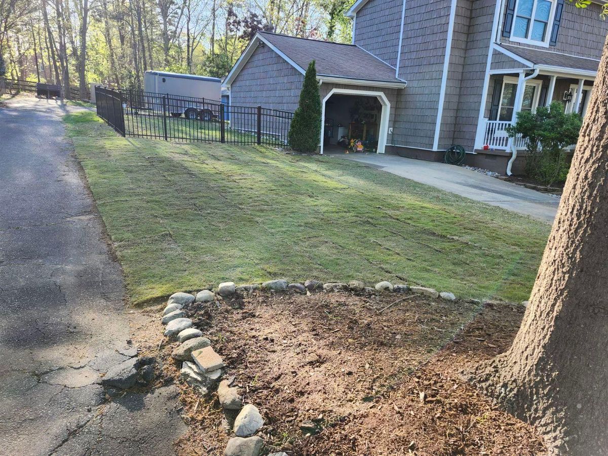 Sod Installation for Cisco Kid Landscaping Inc. in Lincolnton, NC