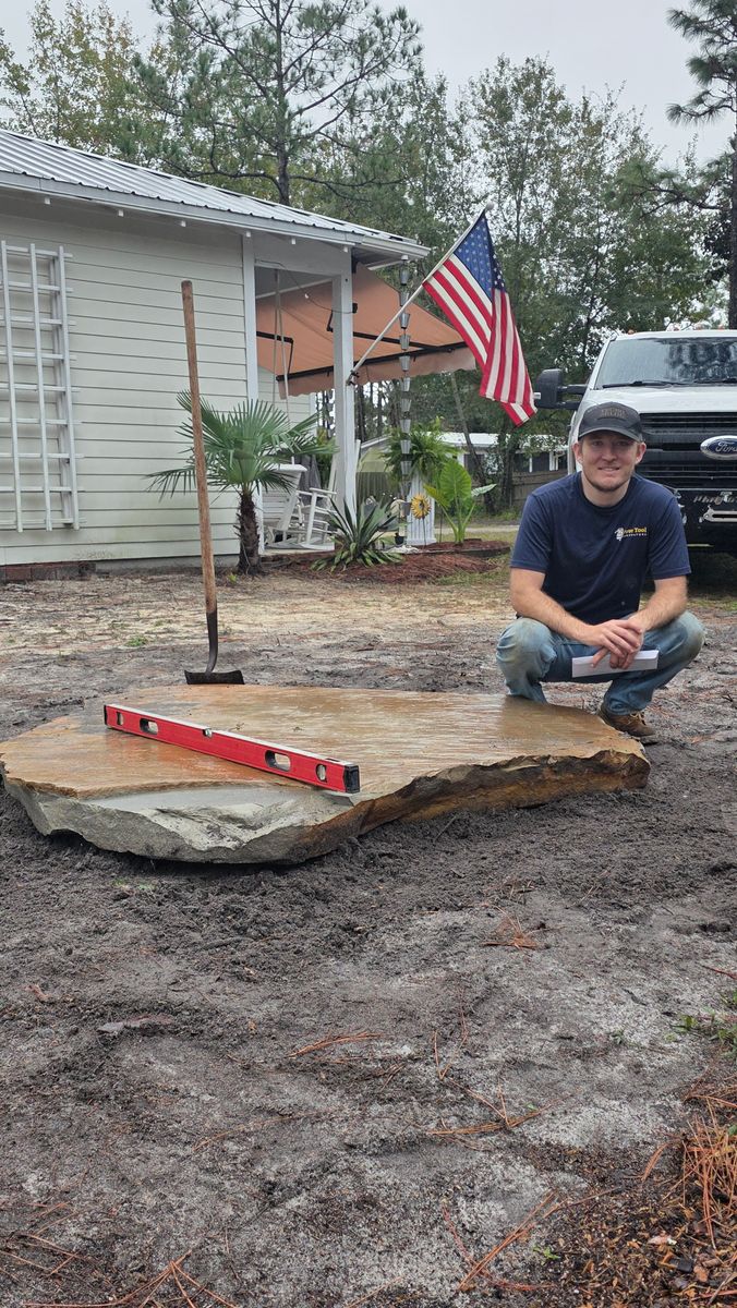 Natural Stone Installation for HT Outdoor Living in Freeport,  FL