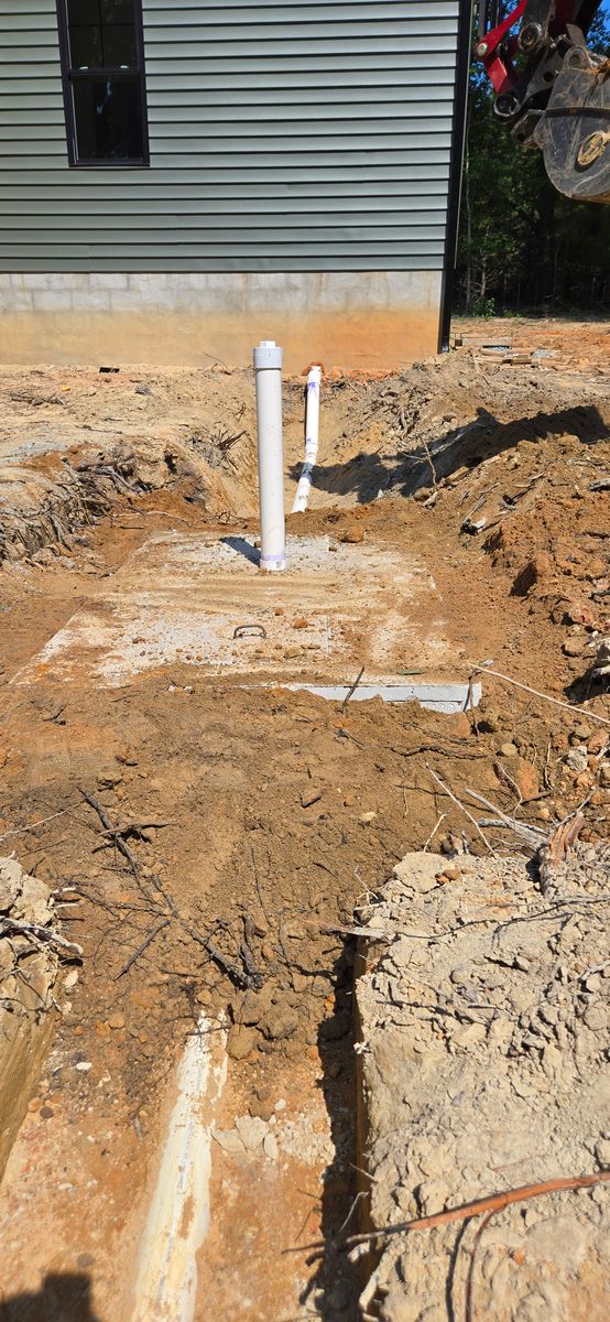 Septic Installation for C.A. Sherry Land Improvement, LLC. in Louisa, VA