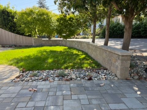Hardscape Installation for Perry's Landscape Design in Saratoga, CA