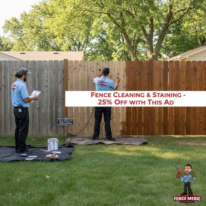 Fence Cleaning and Staining for Fence Medic in Arlington Heights, IL