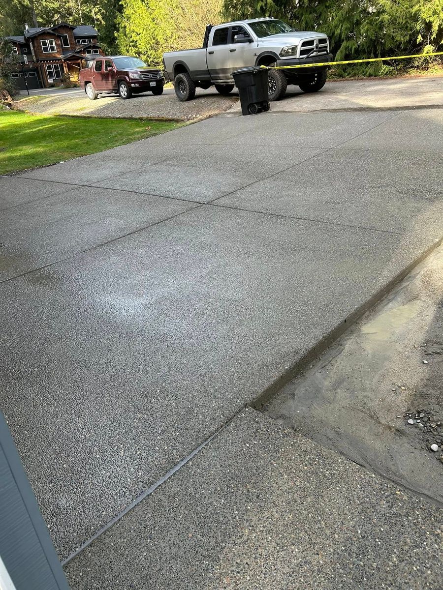 Concrete Driveways for MD Construction & Sewer in North Yelm, WA